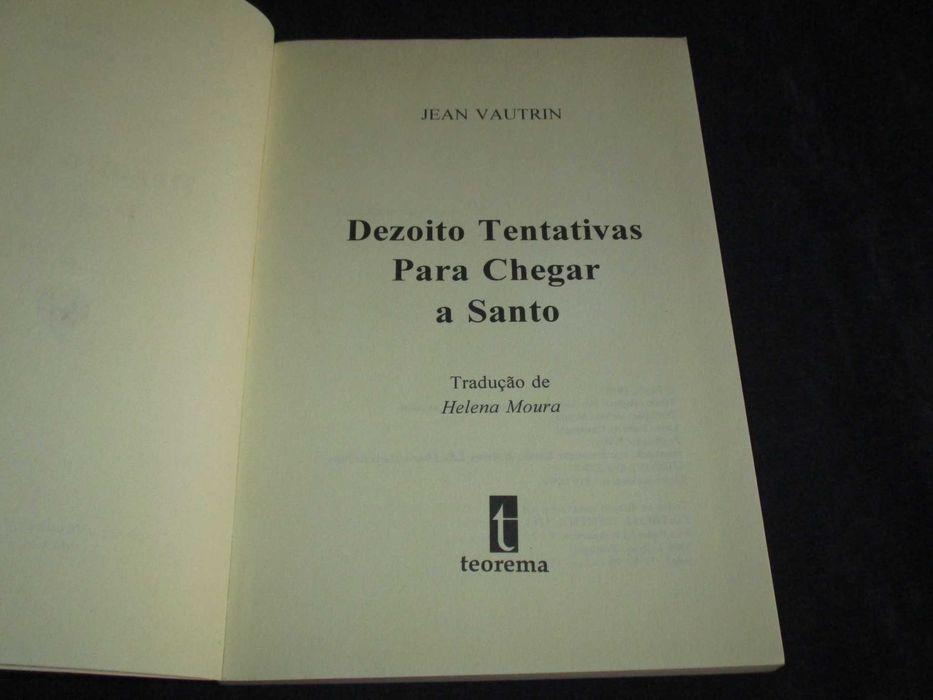 Livro Dezoito Tentativas para chegar a Santo Jean Vautrin