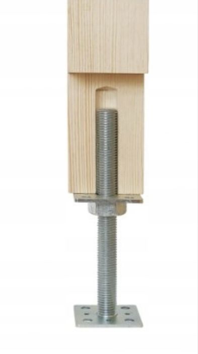 Podstawa słupa kotwa regulowana 80x80x250x0,4mm oc przyspawana nakrętk