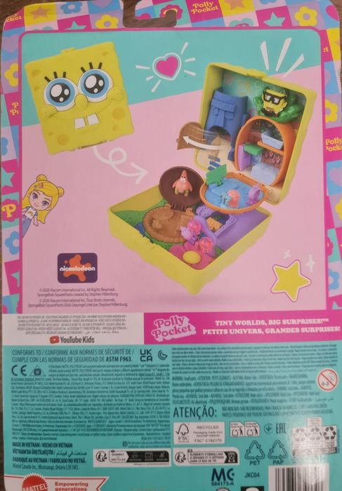 Polly Pocket SpongeBob Kanciastoporty Zestaw kompaktowy