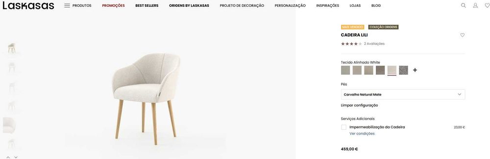 Conjunto de Jantar com Mesa e 6 cadeiras LasKasas