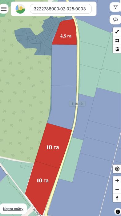 Земельні ділянки біля Житомирської траси! Від 4,5га