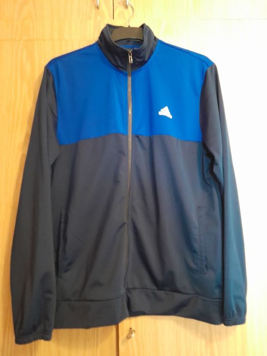 Bluza Adidas 46, 48 bdb stan niebieska granatowa