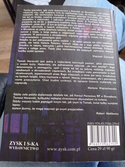 Więźniowie, Ekwador, kokaina i ..