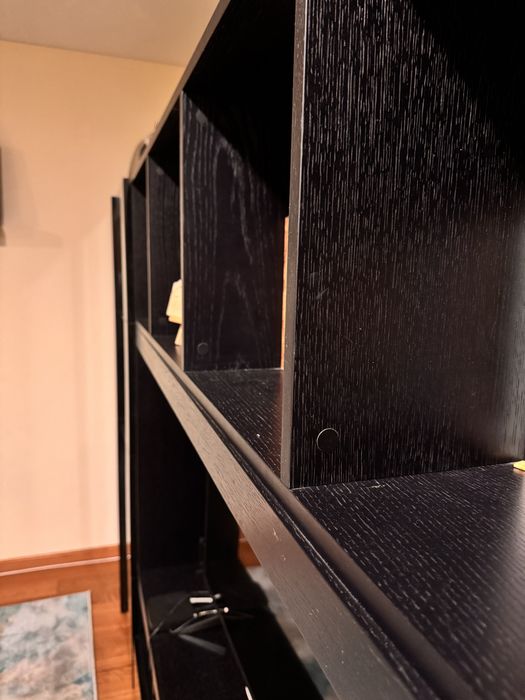Móvel de Sala Preto – 3,60 m | Modular | Iluminação | Excelente Estado