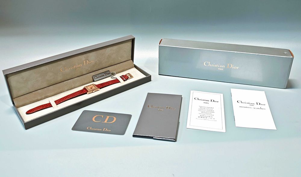 Zegarek Christian Dior La Parisienne 18K Gold Plated D60 Pozłacany Box