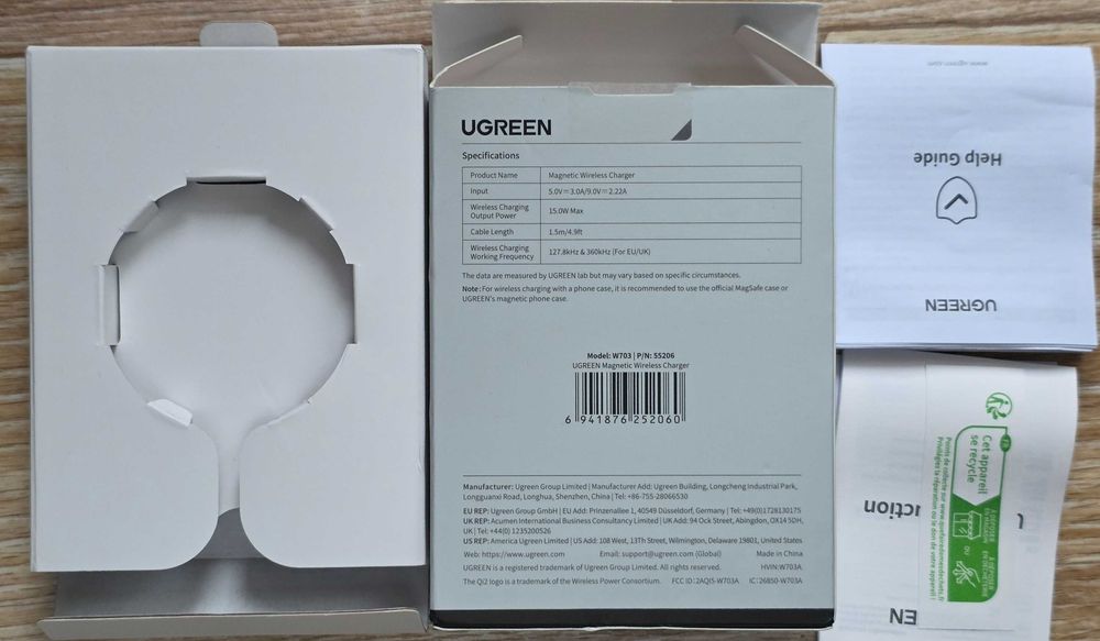 Бездротова зарядка UGREEN Qi2 15W Magnetic Attachment