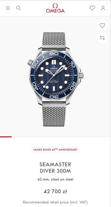 Omega seamaster diver 300 bond 60