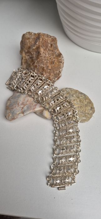 Srebro bransoletka ażurowa antyk