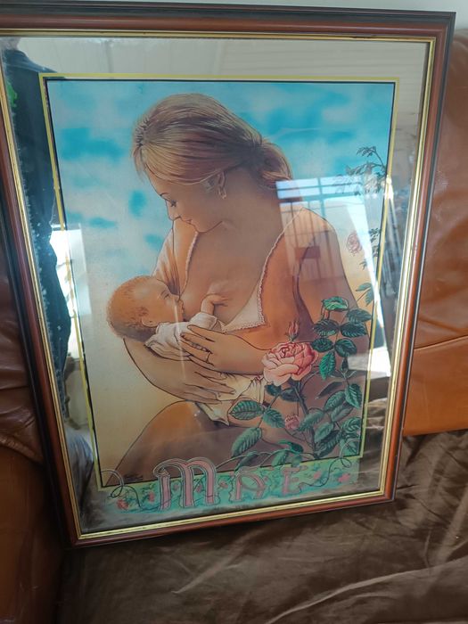 Quadro espelhado alusivo á mãe