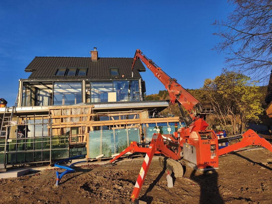 Mini Żuraw manipulator montaż okien