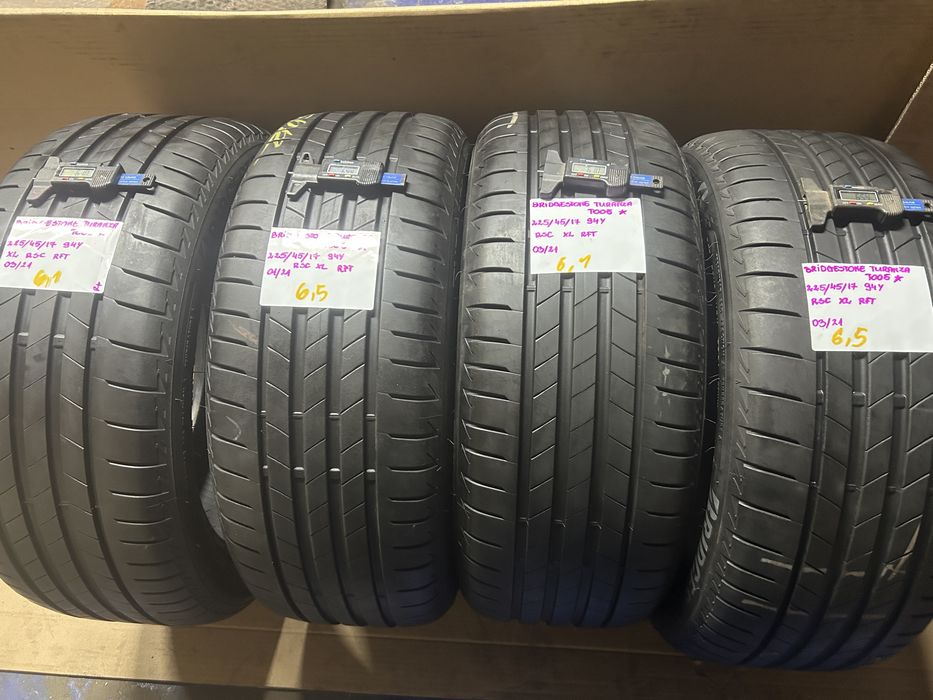 4x 225/45R17 94Y BRIDGESTONE TURANZA T005 opona letnia XL RUNFLAT SRC