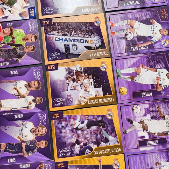 Set 50 Cartas Real Madrid Tricampeones Panini
