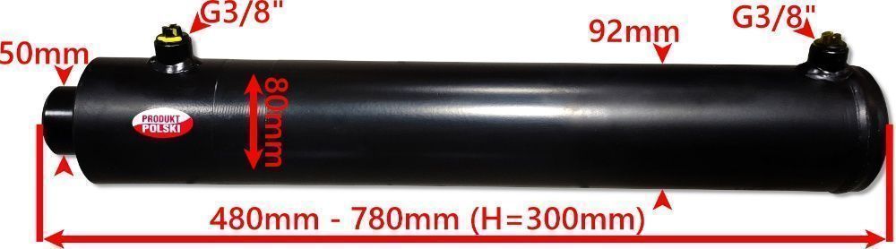 Siłownik Cylinder HYDRAULICZNY SMTG 80x50 SKOK 300 [2304]
