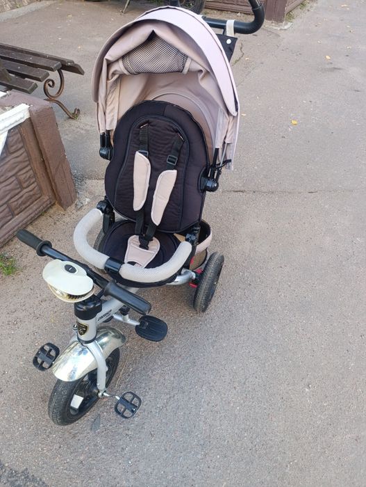 Велосипед з батьківською ручкою, тоьохколісний