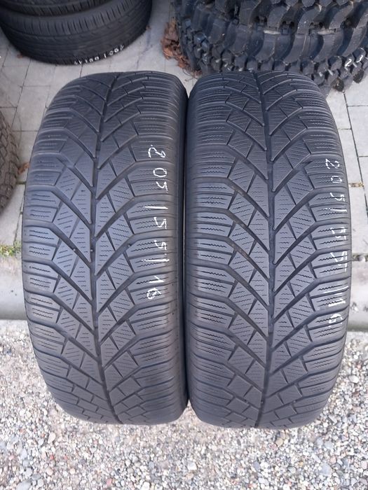 2x Opony Używane Zimowe 205/55R16 Continental