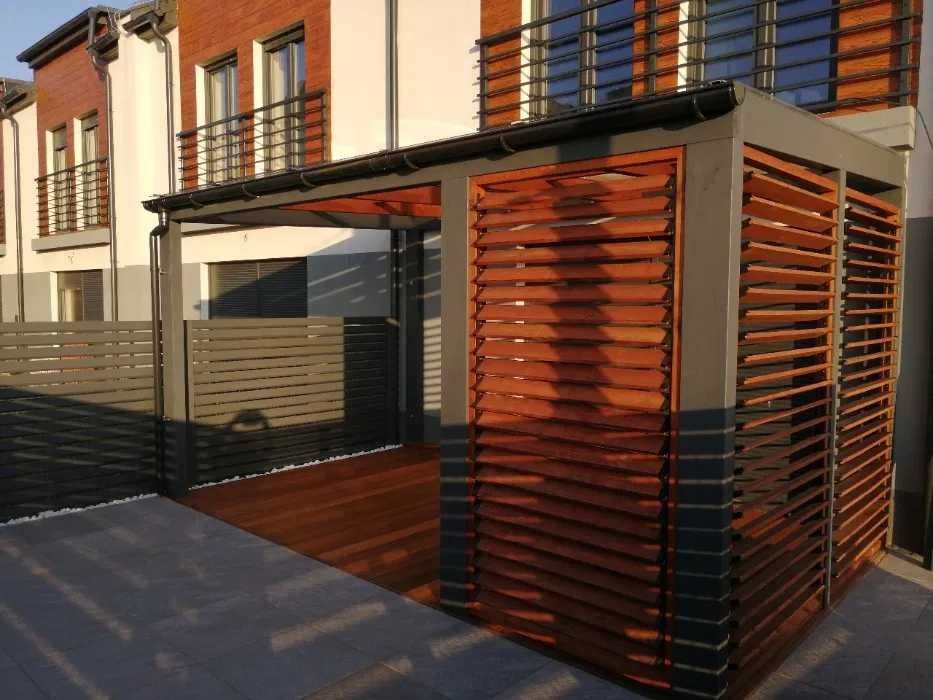 Zadaszenie Tarasu Pergola Szkło Poliwęglan Taras Stolarstwo Ogrodowe