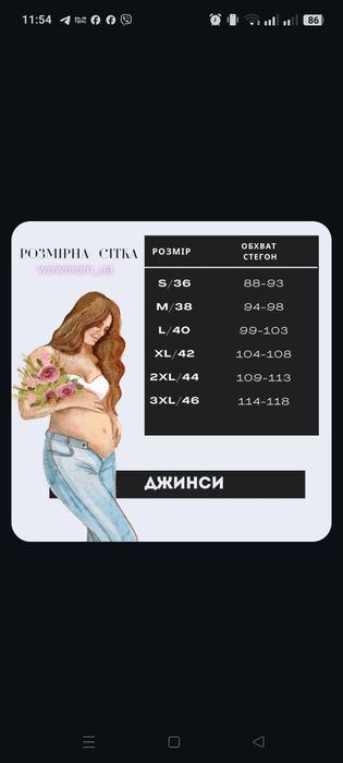 Джинси для вагітних .