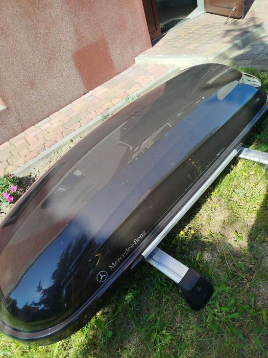 Bagażnik dachowy z boxem samochodowym oryginał mercedes