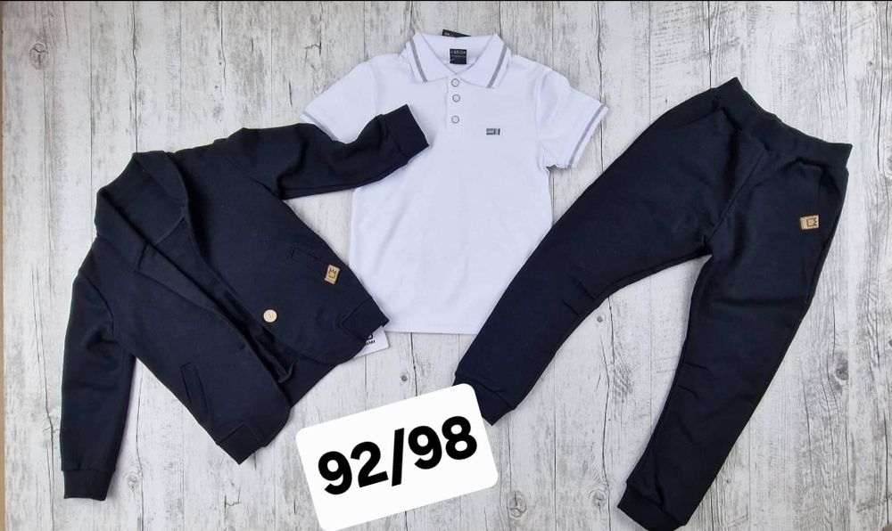 Garnitur chlopiecy bawełniany Marynarka i spodnie 92/98