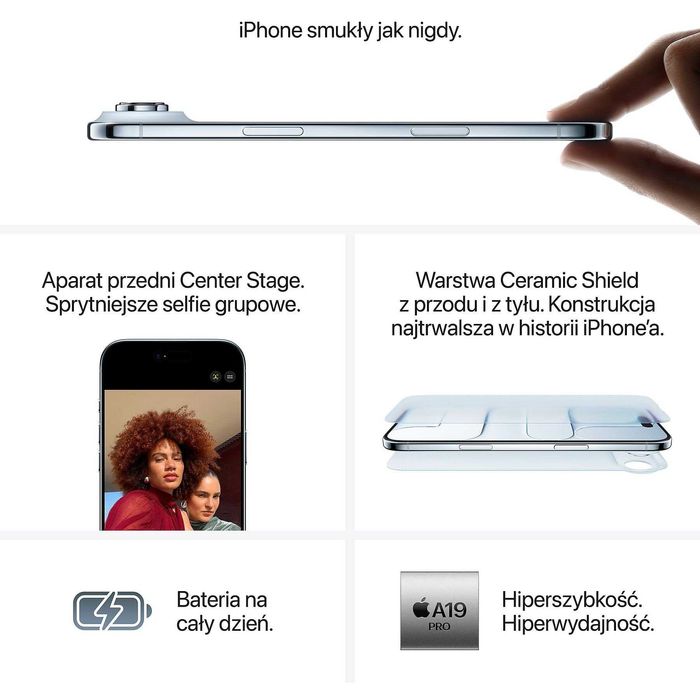 Nowy iPhone 17 AIR 256GB Gold Light ZŁOTY UBEZPIECZENIE 2-LATA! FV23%!