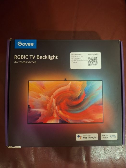 Govee RGBIC TV Backlight H6199 – 75-85 cali, z kamerą, Wi-Fi + Bluetoo
