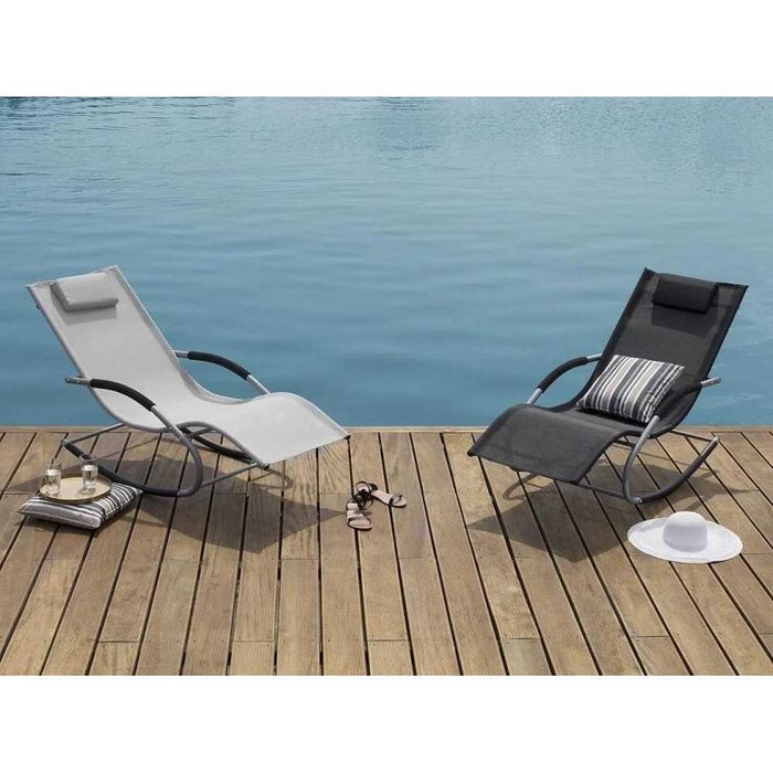 Шезлонг лежак кресло качалка до 120 кг.