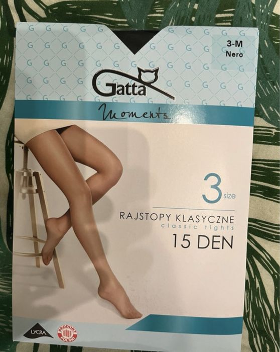 Rajstopy czarne dmaskie