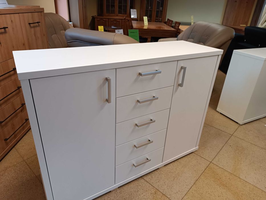 -50% Nowa Komoda 140 cm z Szufladami  BIAŁA Dębowa   PRODUCENT Olesno