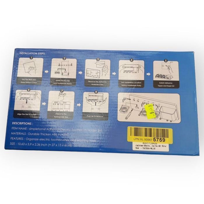 Organizer Ścienny Haczyki I Uchwyty Na Szczoteczki