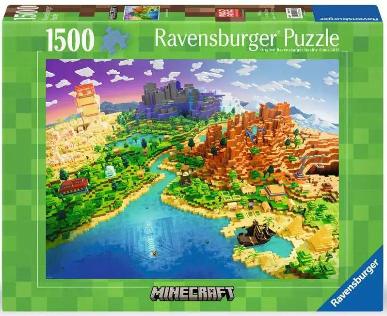 Puzzle 1500 elementów. World of Minecraft. Ravensburger