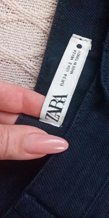 ZARA Emel Jeans granatowe baggy dżinsy r.34
