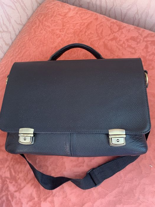 Мужской кожаный портфель производство Италия