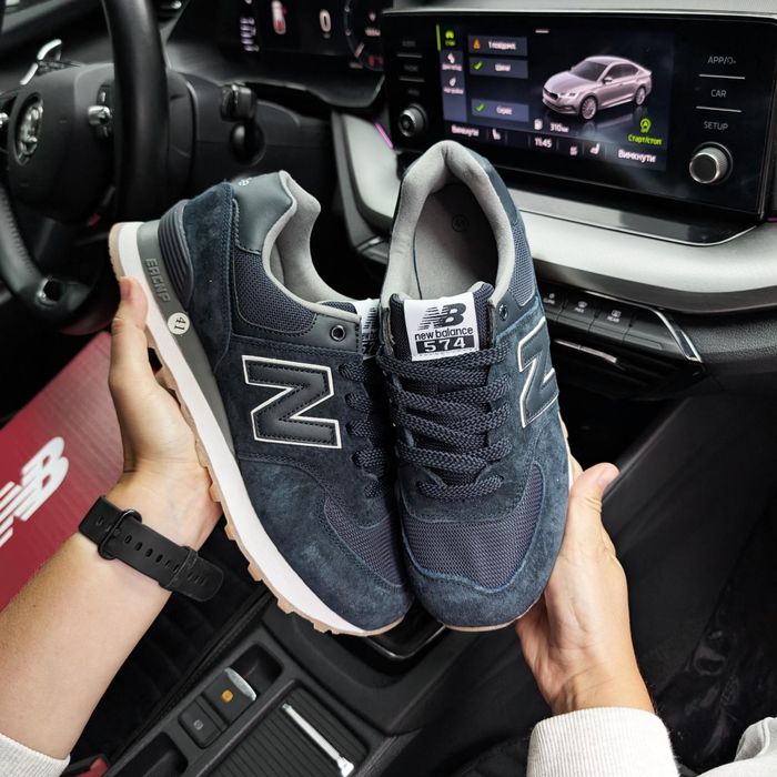 ТОП! Чоловічі кросівки New Balance 574 сині 41 42 43 44 45 46