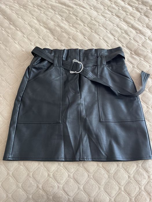 Юбка шкірзам чорна майже нова