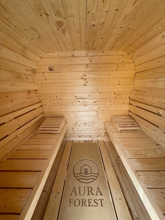 Sauna ogrodowa Studio Quadro RELAX 270 cm | Taras + piec do wyboru | Od ręki