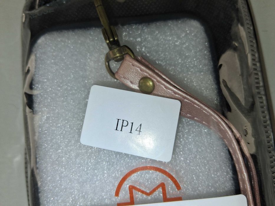 Y089 Wielofunkcyjne Etui Portfel CaseMe do iPhone 14 - Różowe Smycz