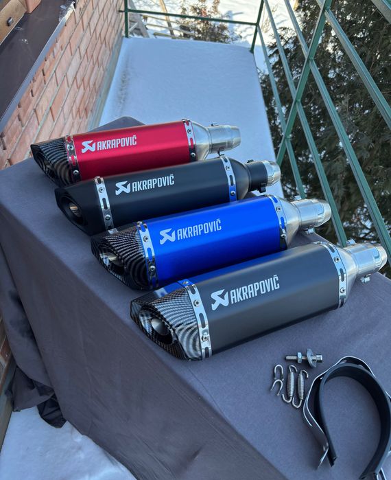 Вихлоп прямоток Акраповіч на мотоцикл глушник Akrapovic 37 мото банка