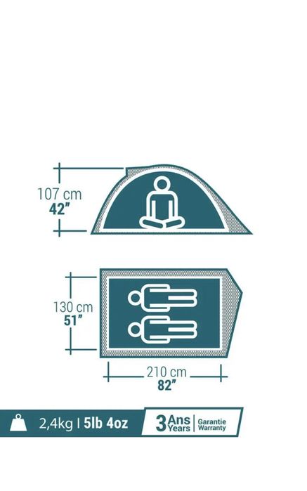 Намет/Палатка туристична Arpenaz Quechua. MH100 2-х місцева!