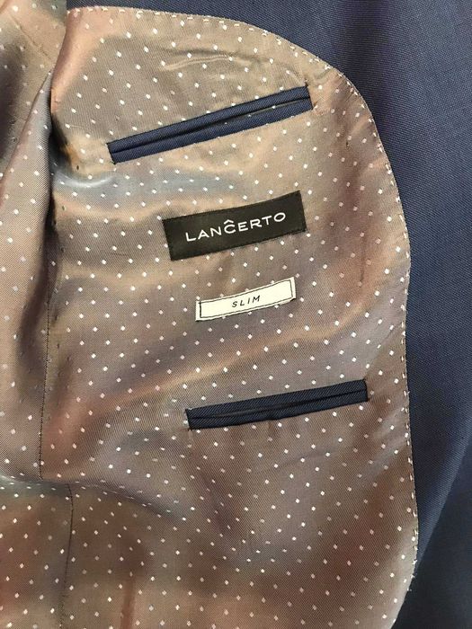 garnitur męski wełniany granatowy LANCERTO