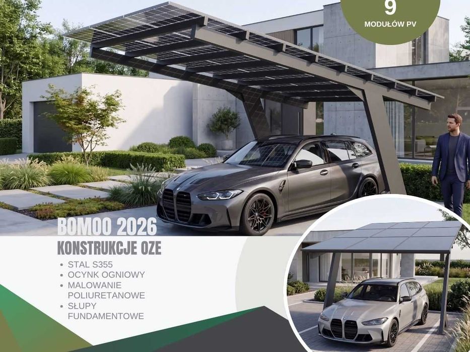 Carport z fotowoltaiką + magazyn energii / montaż / dotacja / raty