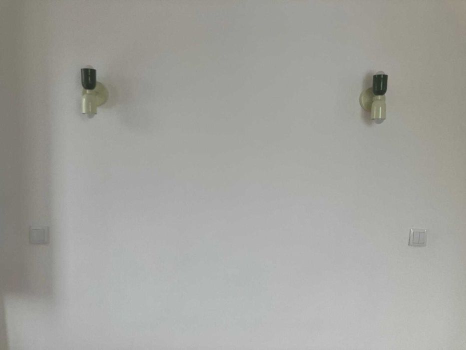 Candeeiros vintage verde e creme
