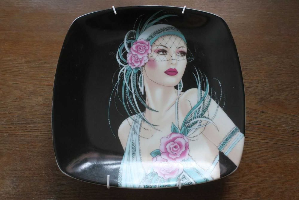 Stary porcelanowy talerz styl Art Deco
