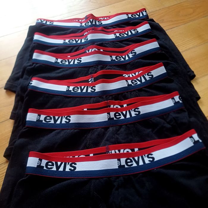 6 par czarnych bokserek Levi's