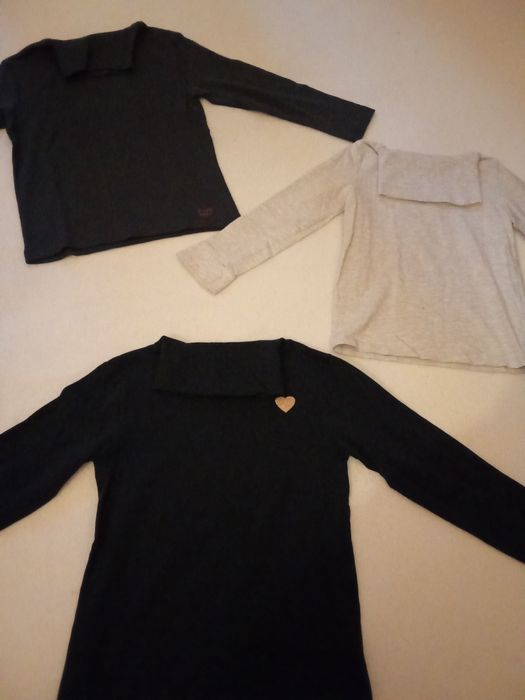 Lote de 3 camisolas de gola alta