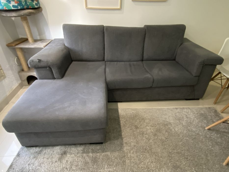 Sofá 3 lugares com chaise longue