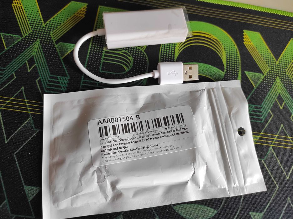 сетевая карта USB - Ethernet RJ-45 (100 Mbit/качественный чип Realtek)