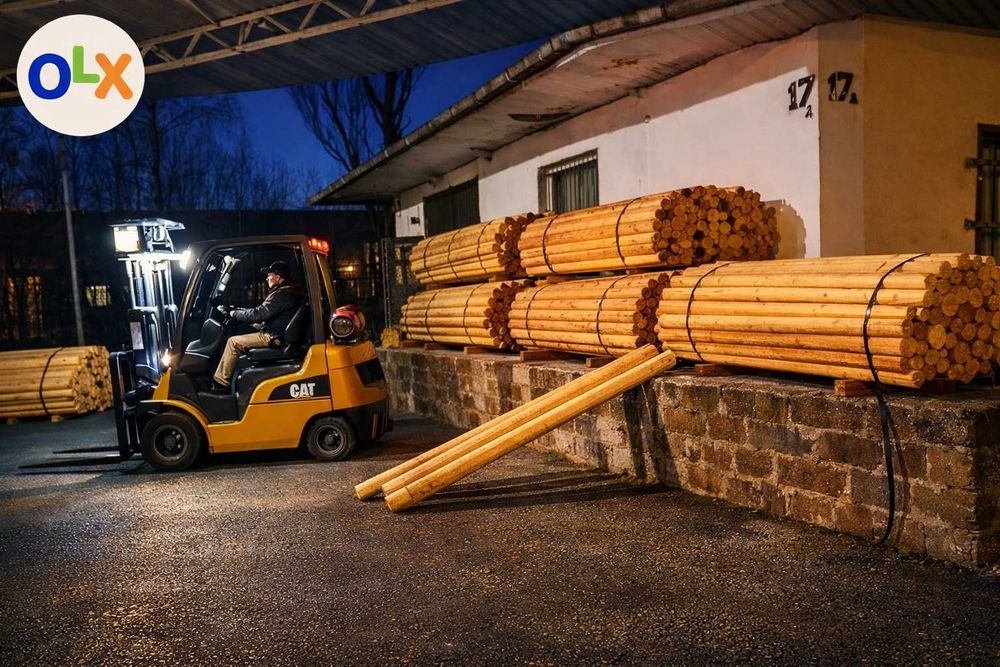 Wałki olchowe 2,6m Paliki Drągi Słupki Ogrodzeniowe Palisada