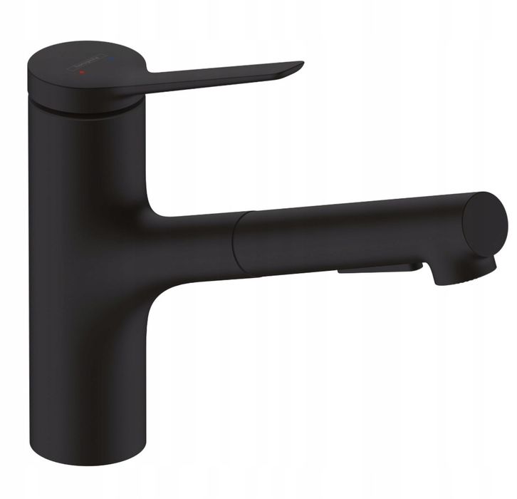 Hansgrohe Zezis M33 czarny mat wyciagana wylewka