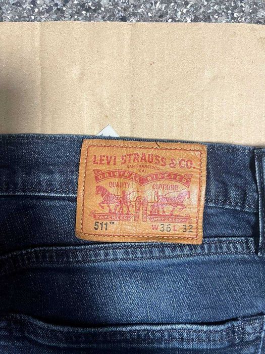 Джинси Levi’s 511 Slim Fit W36 L32 оригінал темно-сині чоловічі