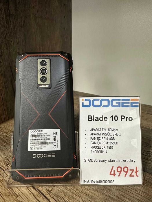 Smartfon Telefon DOOGEE Blade 10 Pro 6/256GB pancerny stan bdb gwarancja